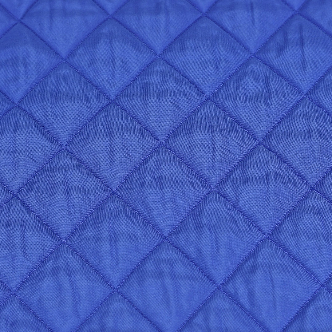 Steppstoff Rauten dehnbar - royalblau