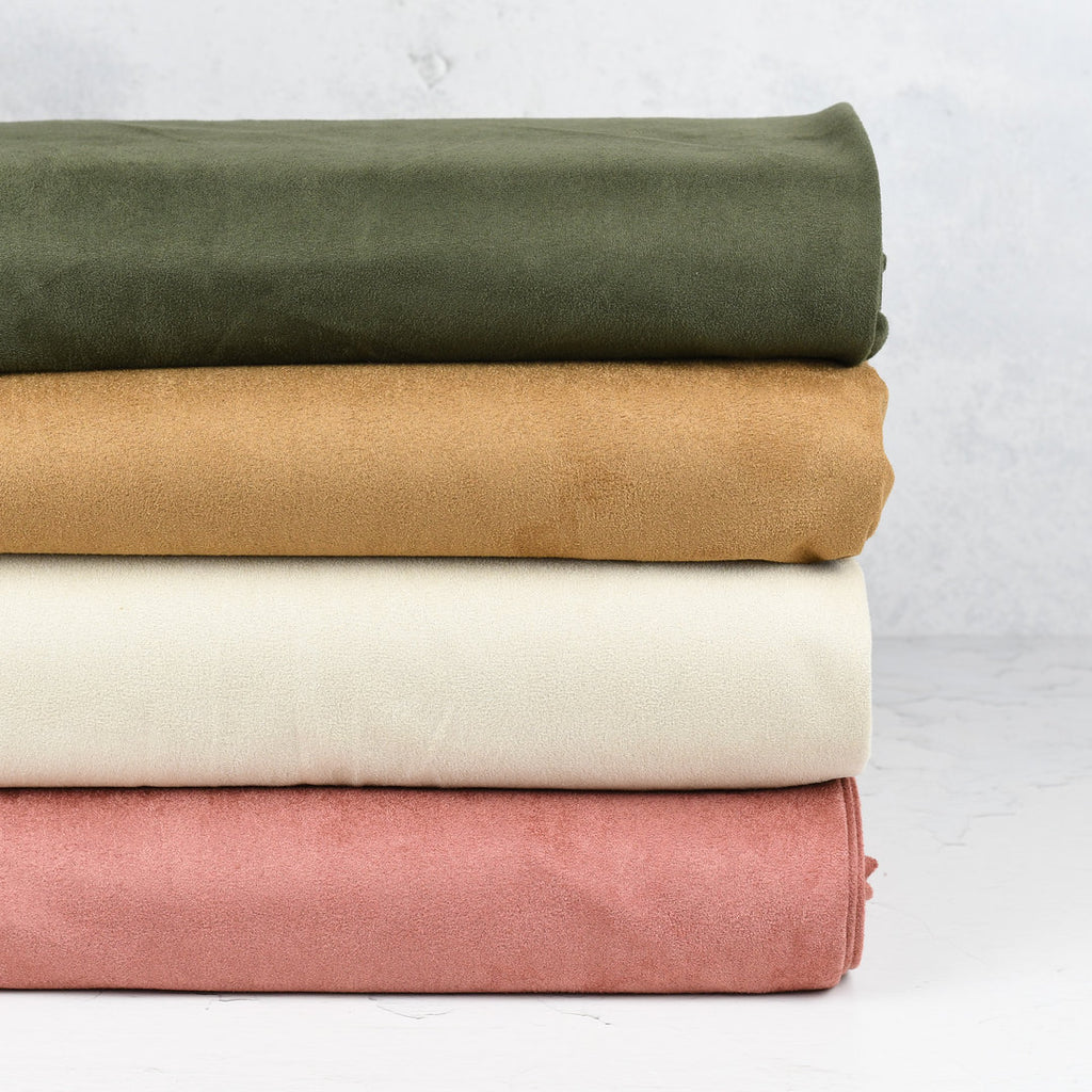 Suede, Velour-Kunstleder - altrosa - Reststück 1,7m