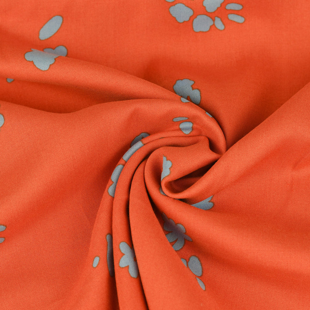 Viskose floral - orangebraun Fibre Mood