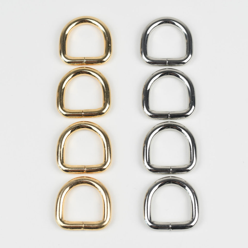 D-Ringe 20mm - silber (4 Stück) neu