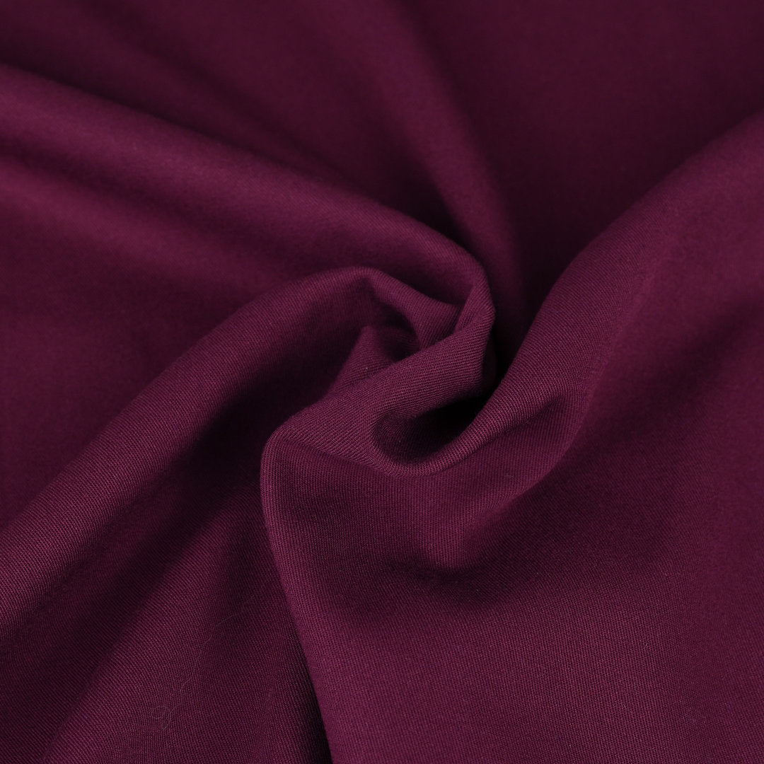Viskose Stretch Twill - weinrot *Videovorstellung*