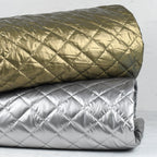 Wattierter Steppstoff metallic - gold *Videovorstellung*