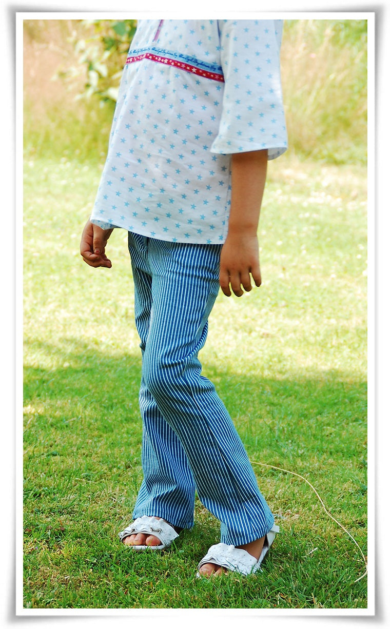 Ebook / Schnittmuster lillesol stars No.3 Bootcut-Jeans *schmal*