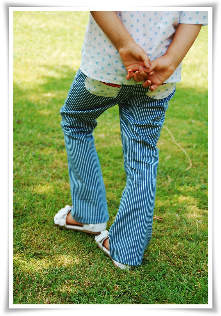 Ebook / Schnittmuster lillesol stars No.3 Bootcut-Jeans *schmal*