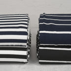 Viskose Jersey gestreift navy/weiß breit *Videovorstellung*
