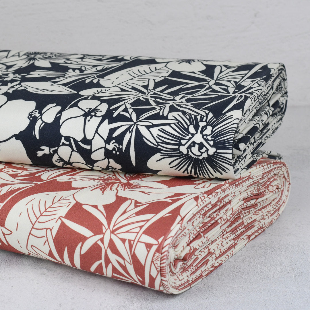 Baumwollstretch gemustert altrosa Swafing - "Bloom" Design by Käselotti *Videovorstellung*