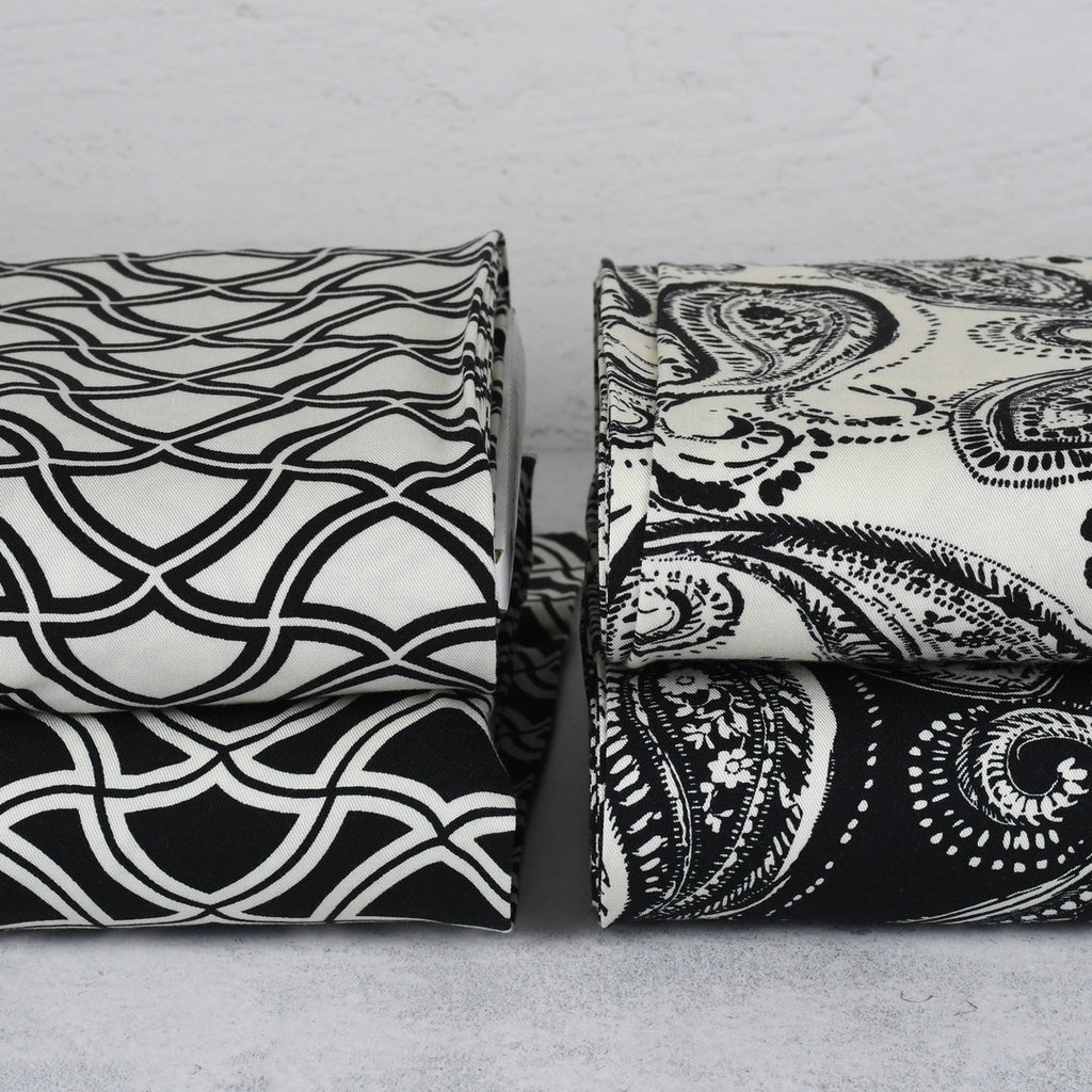 Viskose Twill "wavelines" - offwhite *Videovorstellung*