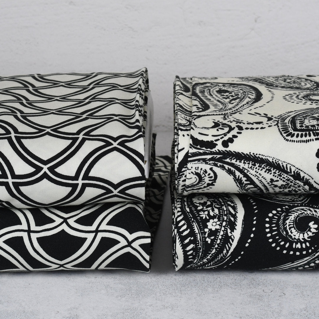 Viskose Twill "wavelines" - offwhite *Videovorstellung*