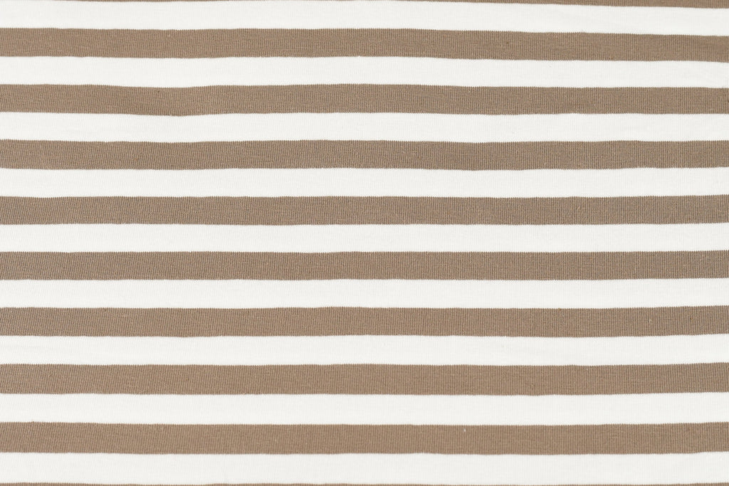 Jersey Streifen - taupe