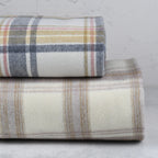 Mantelstoff "brushed checks" - ecru/grau *Videovorstellung*