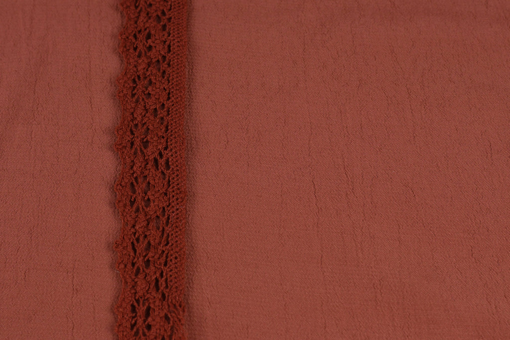 Baumwollspitze - terracotta