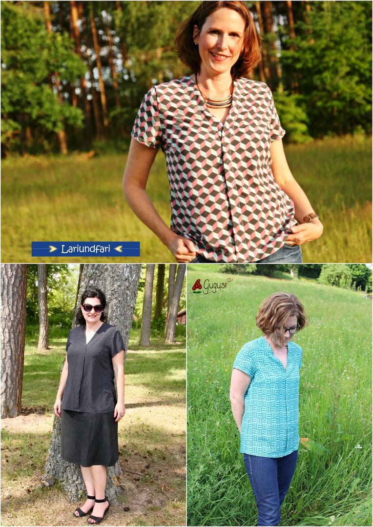 Papierschnittmuster lillesol women No.30 Marisol-Bluse * mit Video-Nähanleitung * ✂✂✂