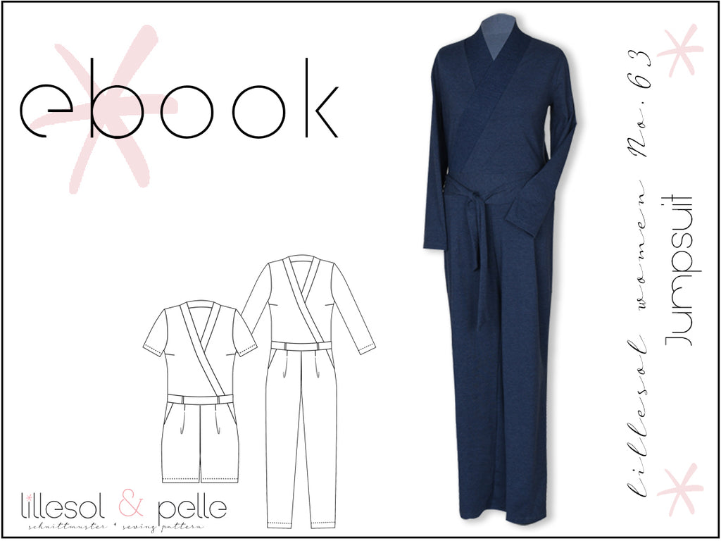 Ebook / Schnittmuster lillesol women No.63 Jumpsuit *mit Video Nähanleitung*