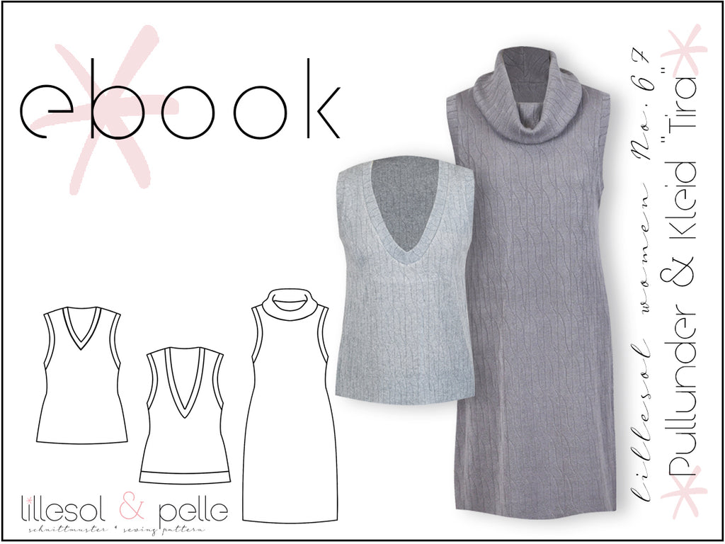 Ebook / Schnittmuster lillesol women No.67 Pullunder & Kleid "Tira" *mit Video Nähanleitung*