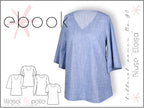 Ebook / Schnittmuster lillesol women No.90 Bluse "Eloisa" mit Video-Nähanleitung*