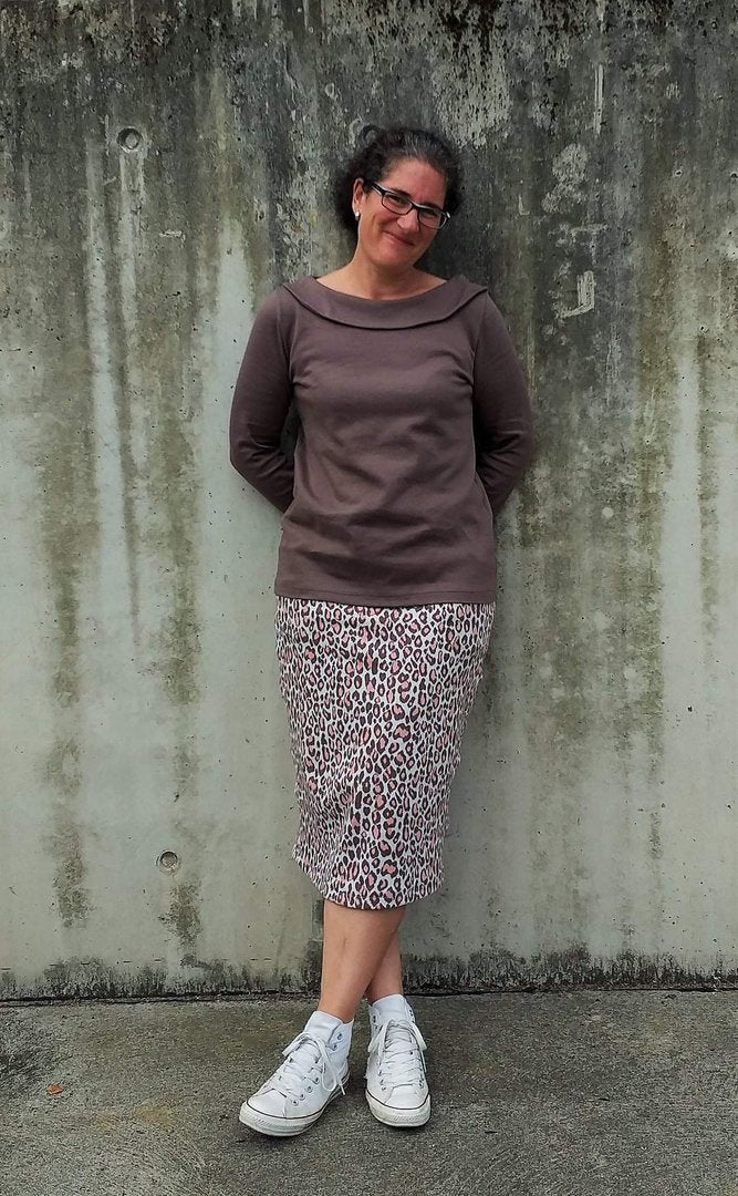Designbeispiel: lillesol women No.47 Shirt mit Uboot-Kragen