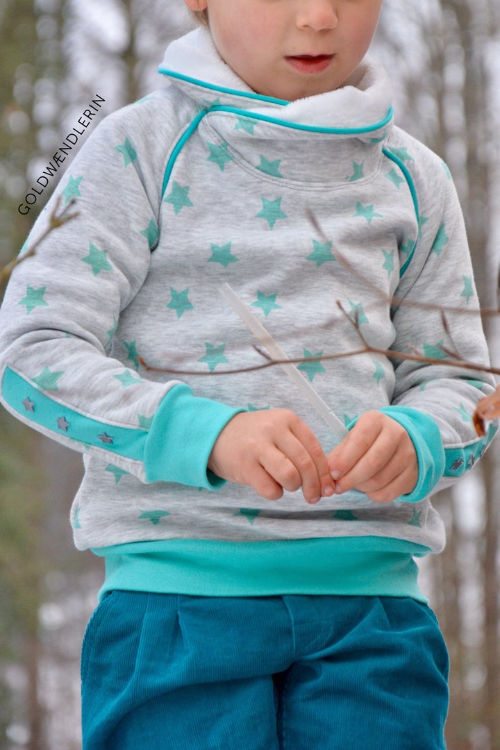 Ebook / Schnittmuster lillesol basics No.65 Raglan-Hoodie *mit Video-Nähanleitung*
