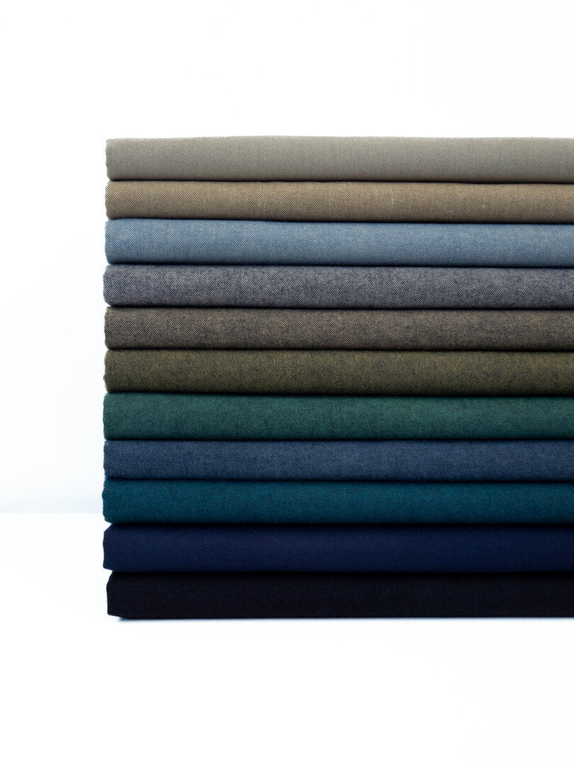 Baumwoll-Flanell "Hudson" Swafing - petrol