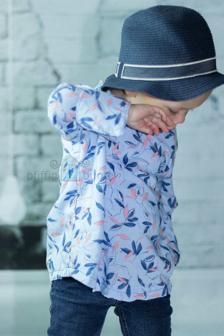 Ebook / Schnittmuster lillesol basics No.64 Flora-Bluse *mit Video-Nähanleitung*