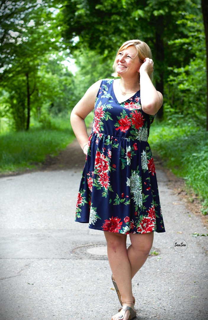 Designbeispiel: lillesol women No.89 Sommerkleid "Carmela" mit Video-Nähanleitung