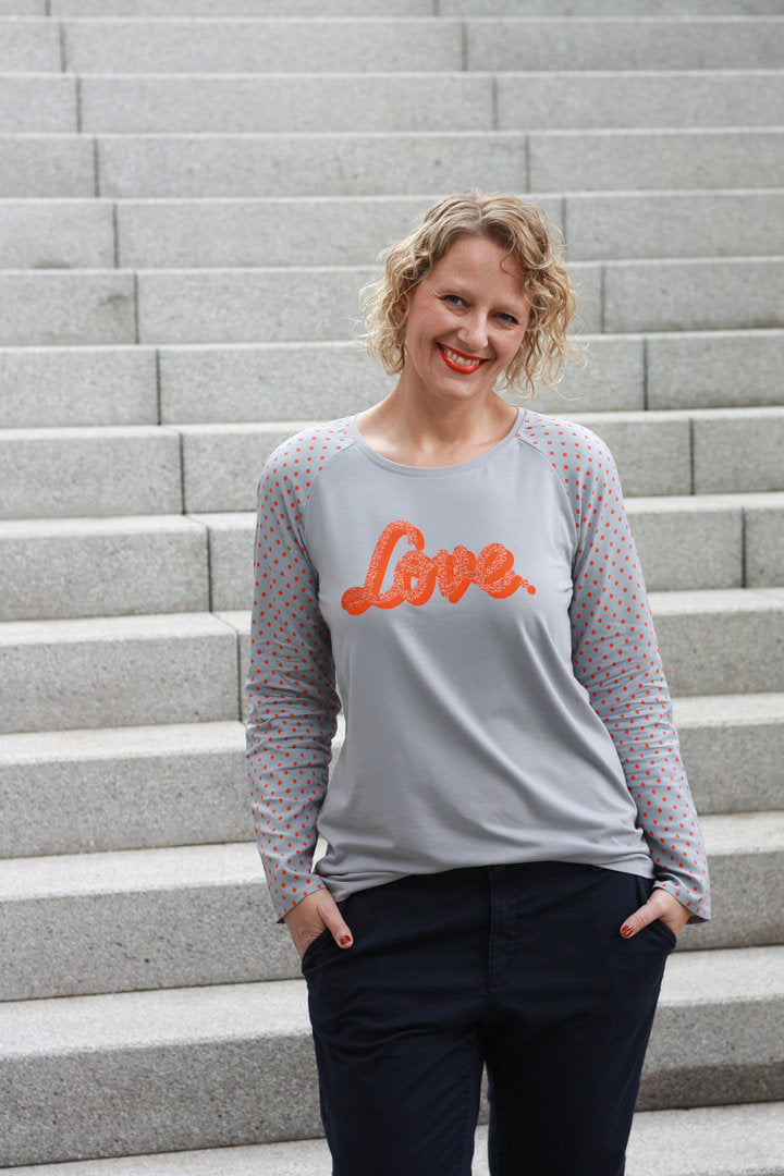 Designbeispiel: lillesol women No.65 Raglanshirt "Combina" mit Video-Nähanleitung