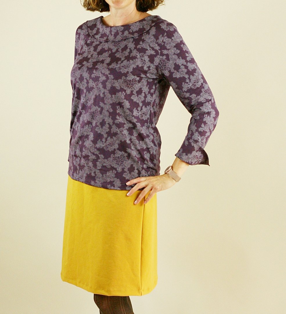 Designbeispiel: lillesol women No.47 Shirt mit Uboot-Kragen