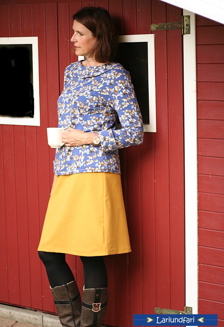 Designbeispiel: lillesol women No.47 Shirt mit Uboot-Kragen