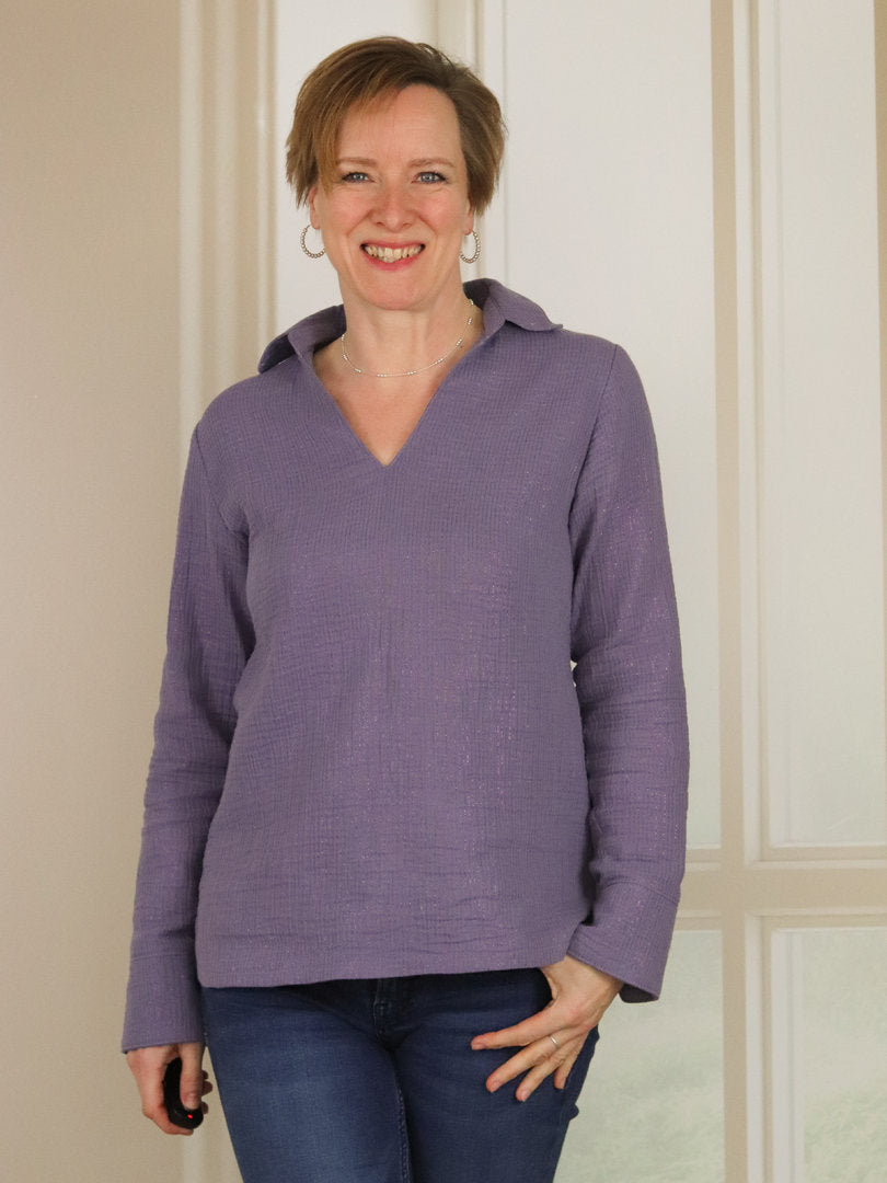 Ebook / Schnittmuster lillesol women No.70 Blusenshirt & Kleid "Kaia" *mit Video Nähanleitung*