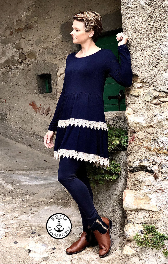 Designbeispiel: lillesol women No.50 Stufenkleid (Jersey)