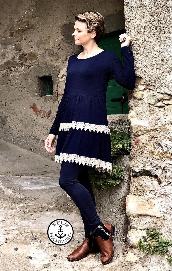 Designbeispiel: lillesol women No.50 Stufenkleid (Jersey)