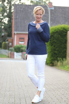 Designbeispiel: lillesol women No.47 Shirt mit Uboot-Kragen