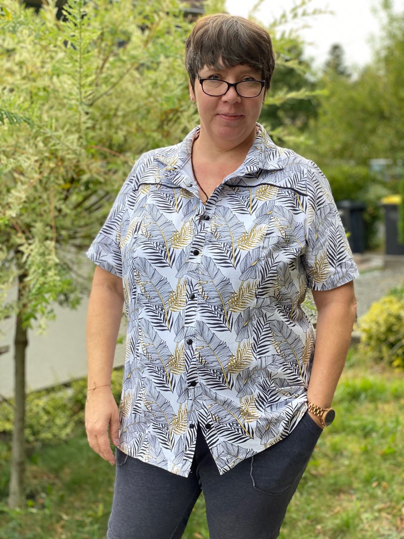 Designbeispiel: lillesol women No.57 Jerseybluse Leanna