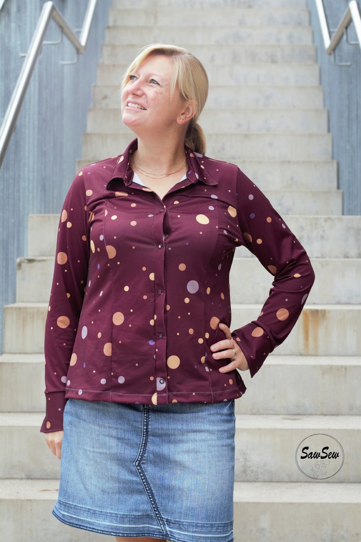 Designbeispiel: lillesol women No.57 Jerseybluse Leanna