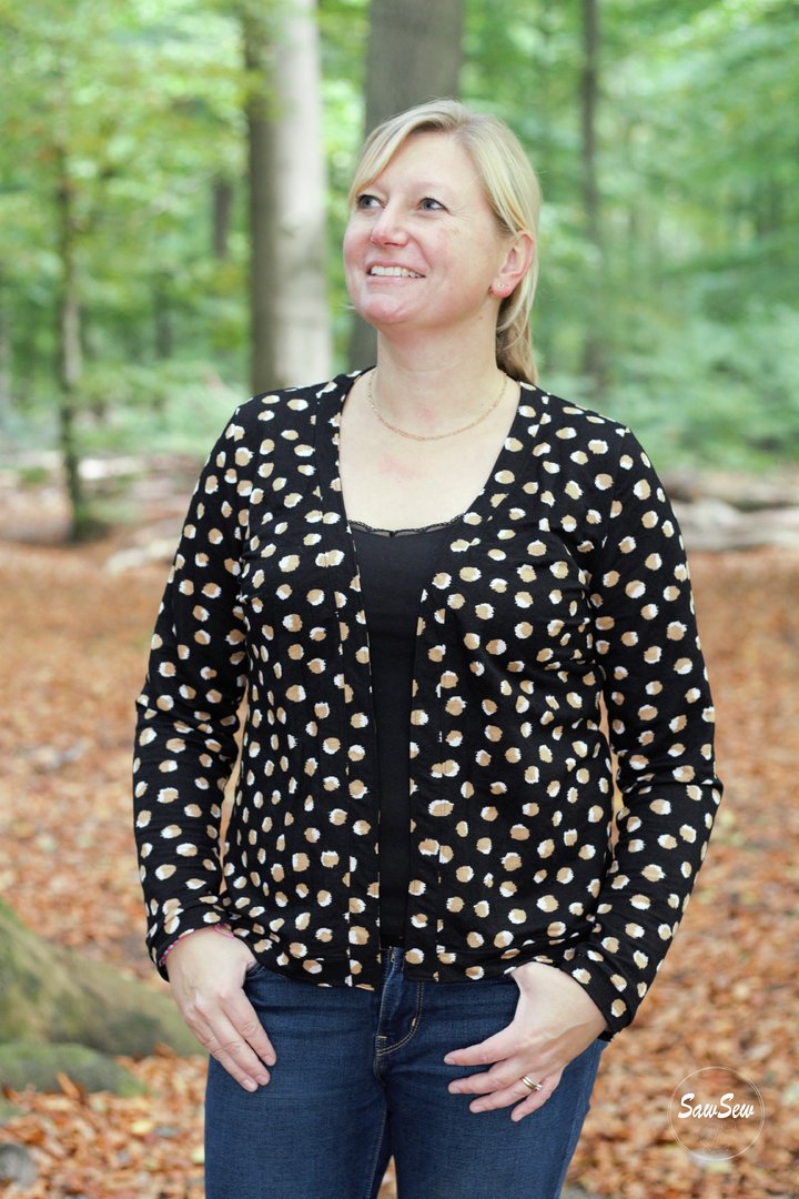 Designbeispiel: lillesol women No.59 Basic-Strickjacke