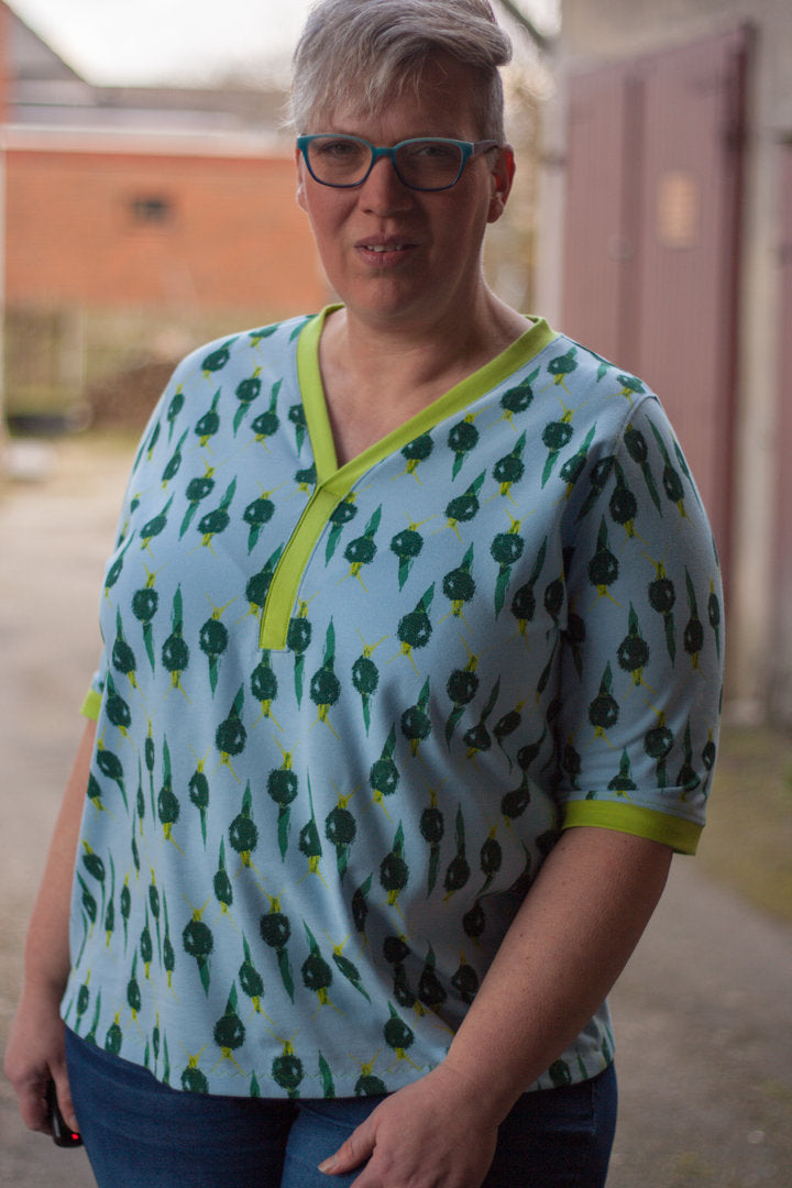 Designbeispiel: lillesol women No.53 Shirt mit Knopfleiste