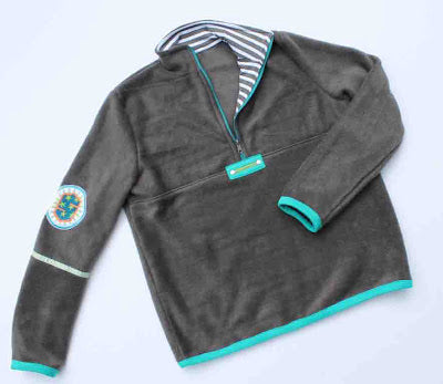 Designbeispiel: lillesol basic No.23 Fleece-Pulli