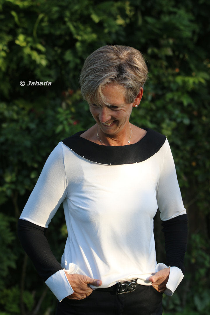 Designbeispiel: lillesol women No.47 Shirt mit Uboot-Kragen