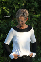Designbeispiel: lillesol women No.47 Shirt mit Uboot-Kragen