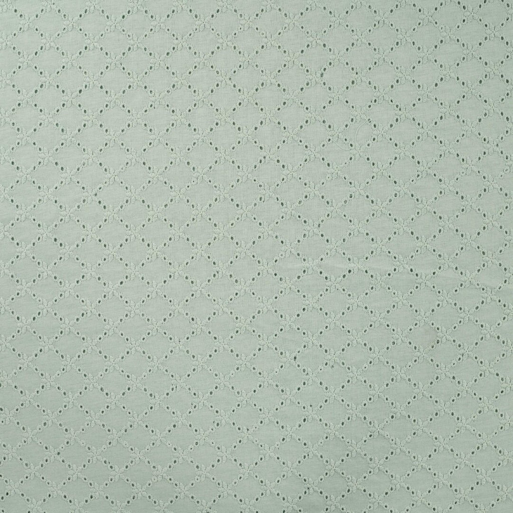 Jersey mit Lochstickerei florale Waben - mint