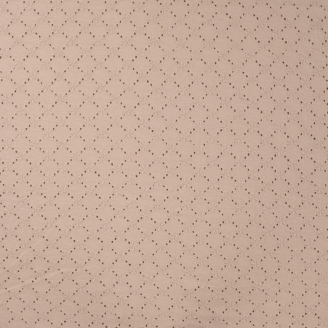 Jersey mit Lochstickerei florale Waben - sand *Videovorstellung*