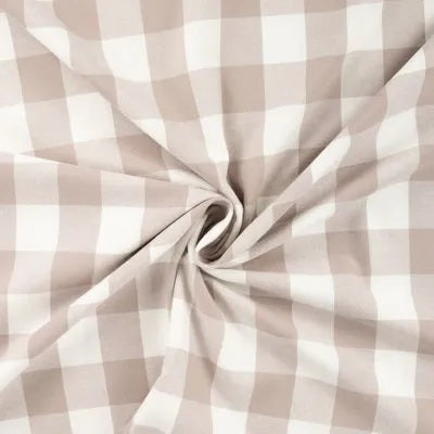 Baumwoll-Flanell Karos - dusty brown *Videovorstellung*