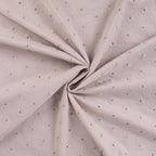 Baumwoll-Voile mit Stickerei Blüten - hellbraun
