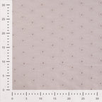 Baumwoll-Voile mit Stickerei Blüten - hellbraun
