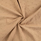 Baumwoll-Voile mit Stickerei Blüten - dark sand