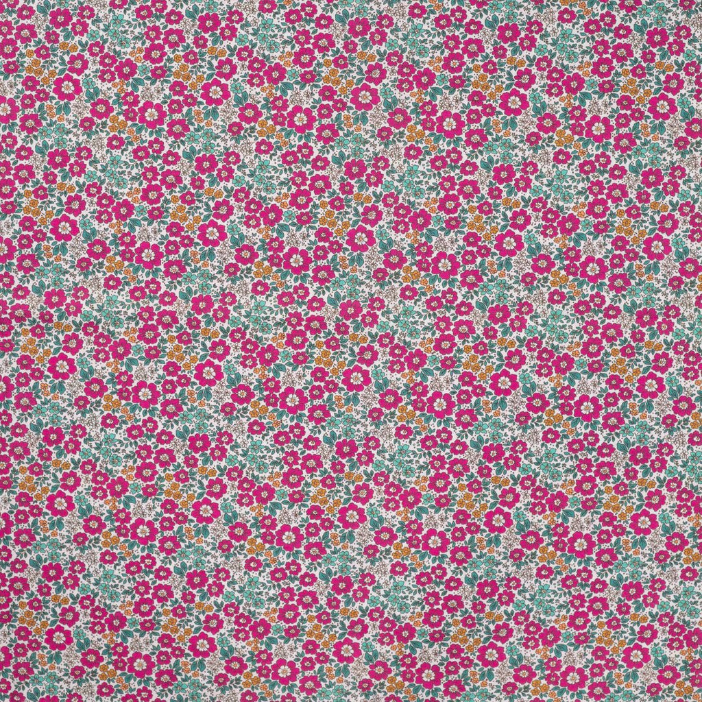 Baumwoll Voile Blütenmeer - fuchsia