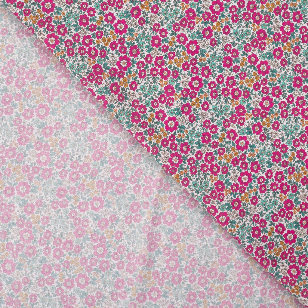 Baumwoll Voile Blütenmeer - fuchsia