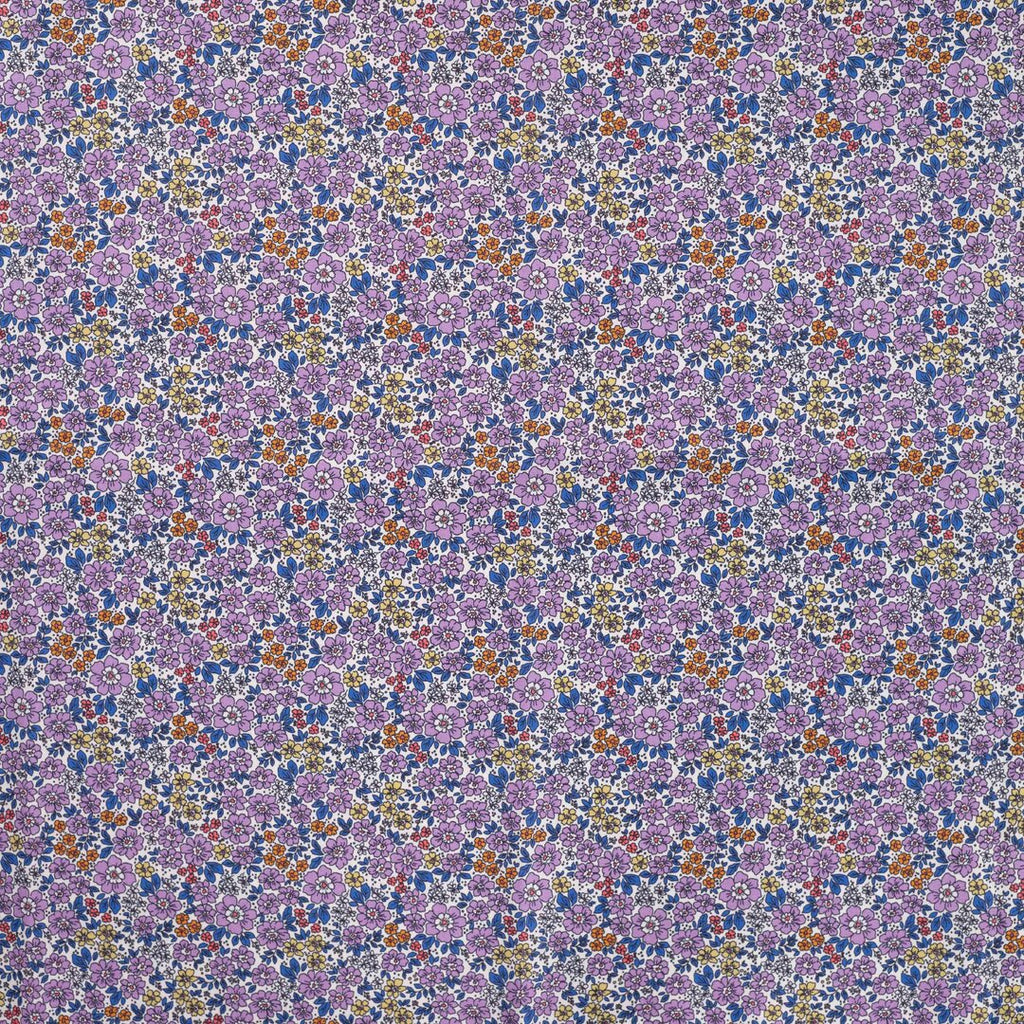 Baumwoll Voile Blütenmeer - fliederlila