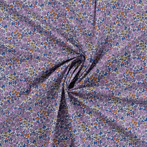 Baumwoll Voile Blütenmeer - fliederlila