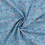 Baumwoll Voile Blütenmeer - blau