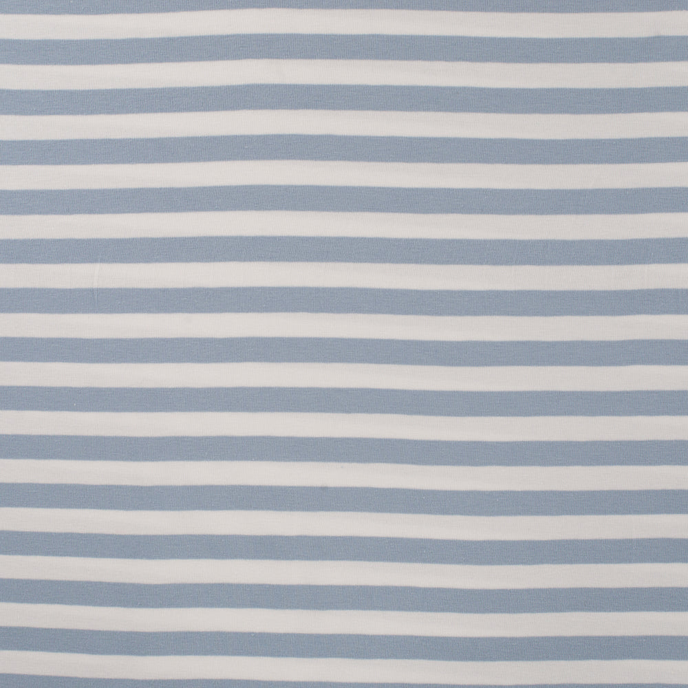 Jersey Streifen - hellblau